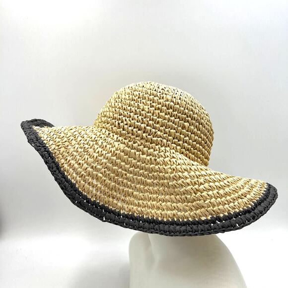 J. Crew Straw Crochet Floppy Hat C8129 main image 6